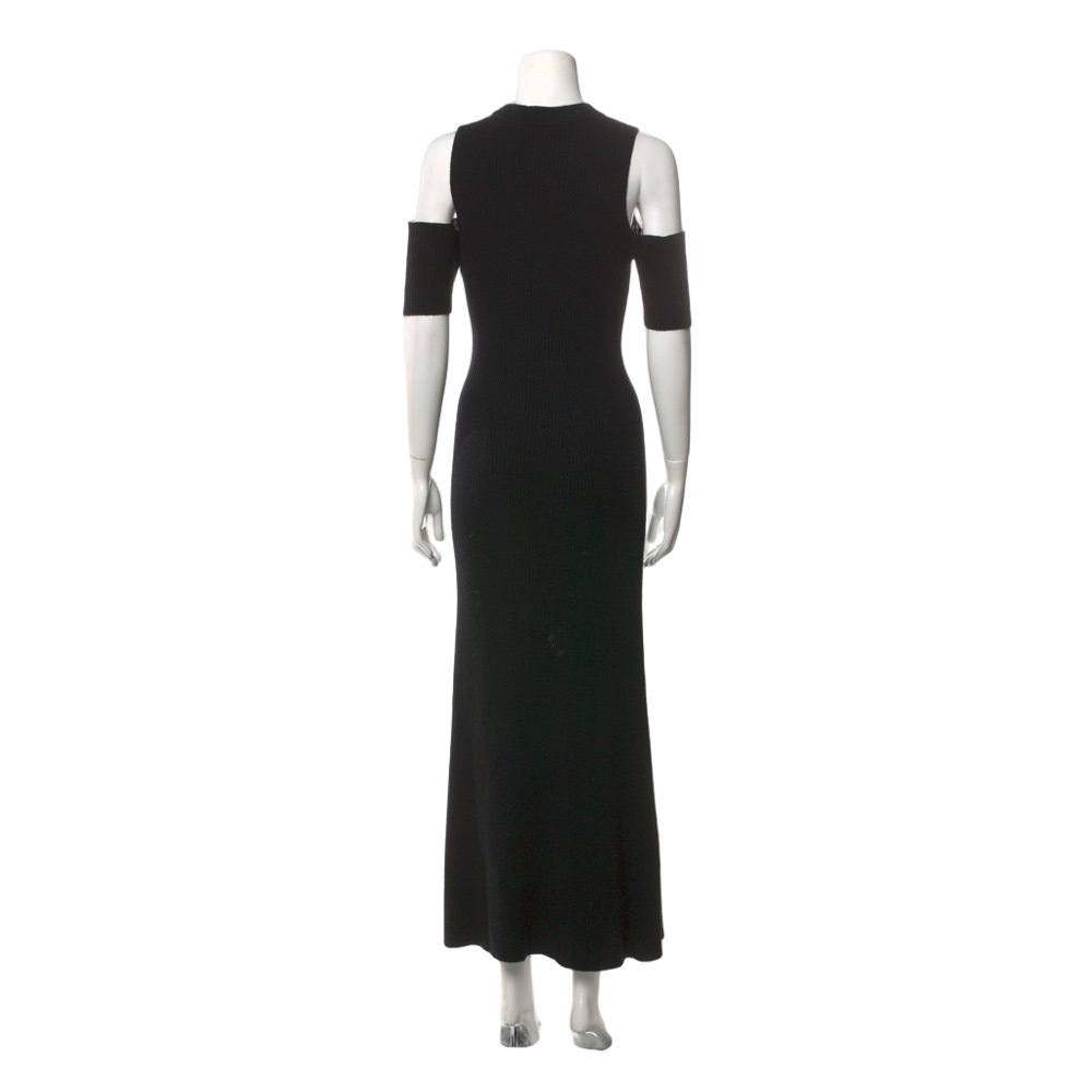Shaina Mote FREJA DRESS - Black Wool Cold Shoulder Maxi Dress – S - Picture 3 of 3